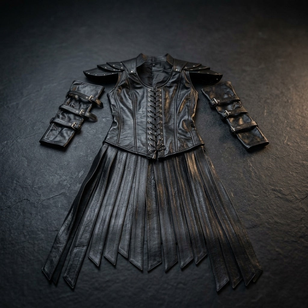 Midnight Lace-up Leather Coreset