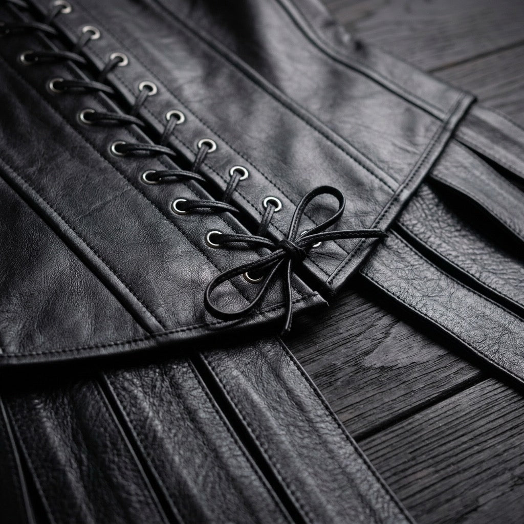 Midnight Lace-up Leather Coreset