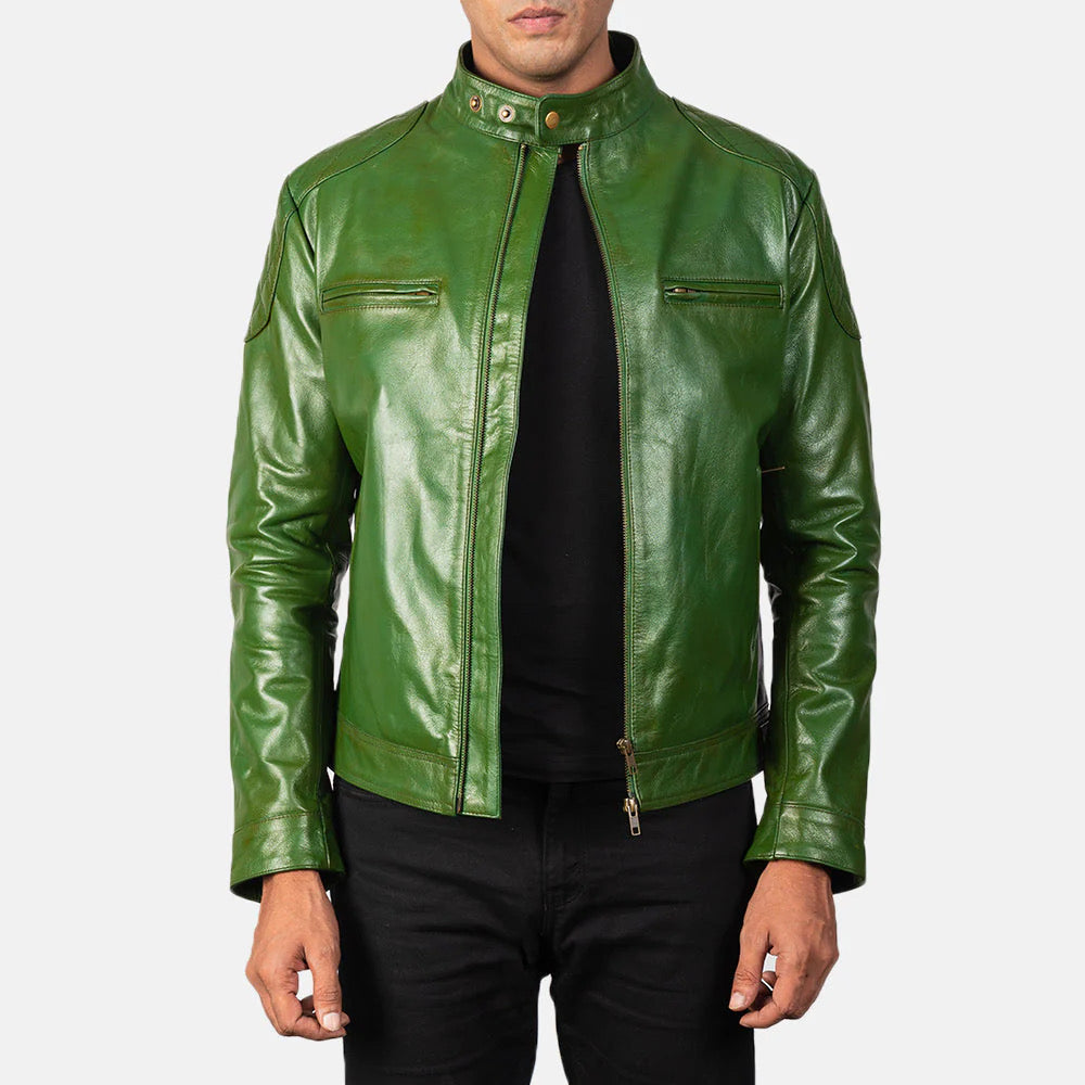 Emerald Moto Leather Jacket