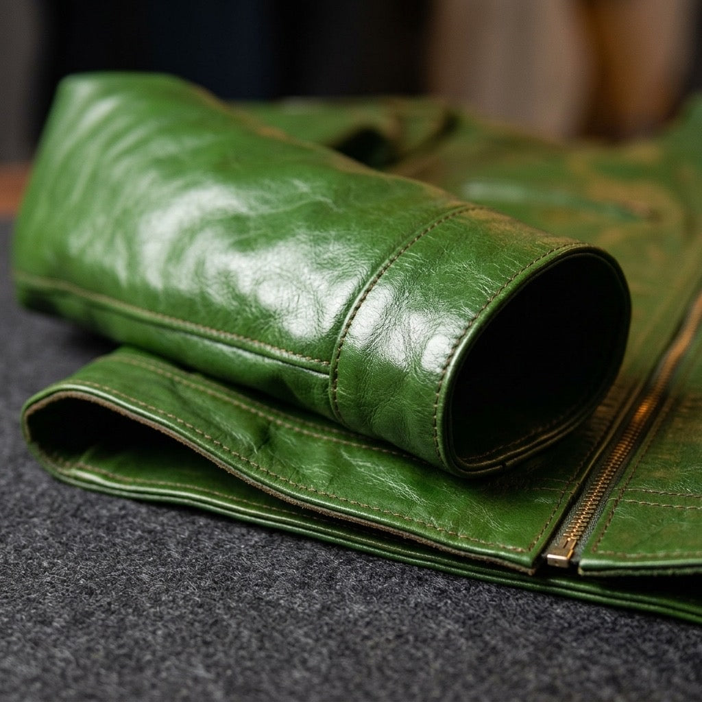 Emerald Moto Leather Jacket