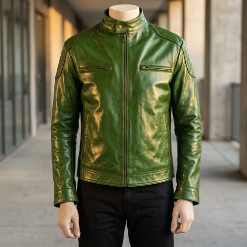 Emerald Moto Leather Jacket