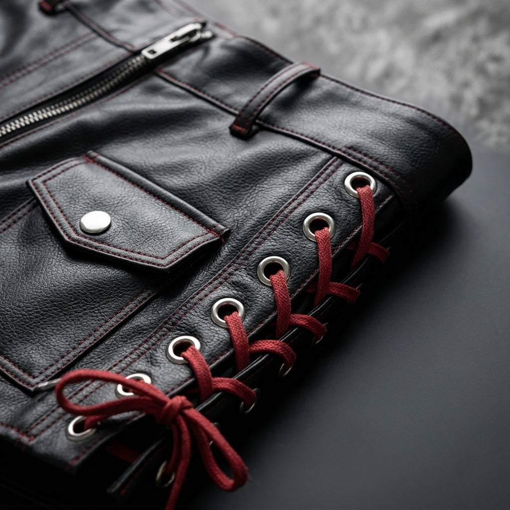 Nocturne Lace-Up Leather Shorts