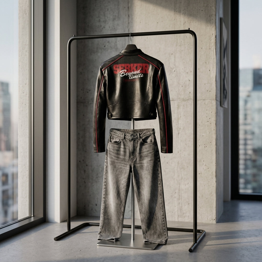 RacerEdge Cropped Leather Jacket
