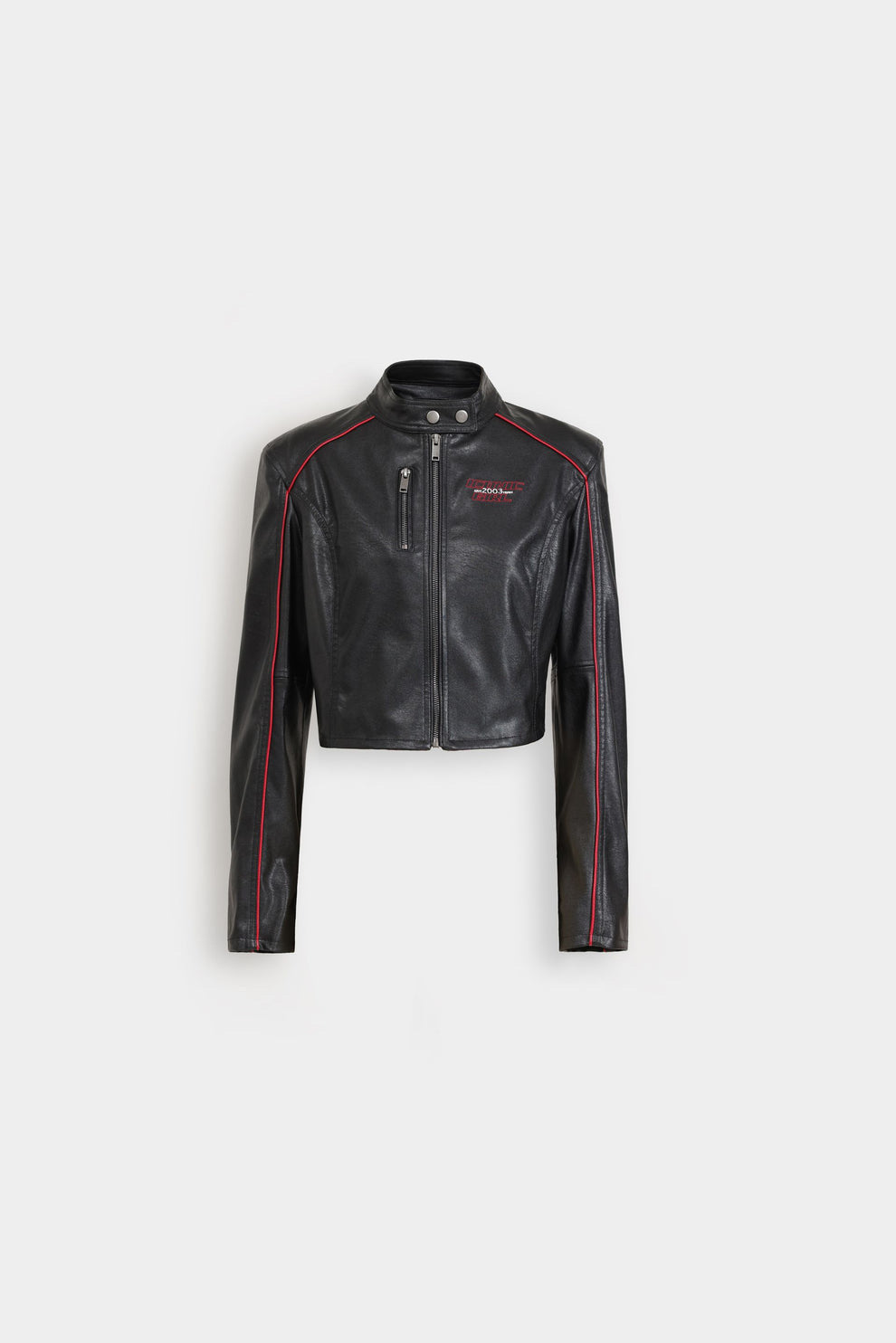 RacerEdge Cropped Leather Jacket