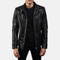Urban Black Leather Biker Jacket