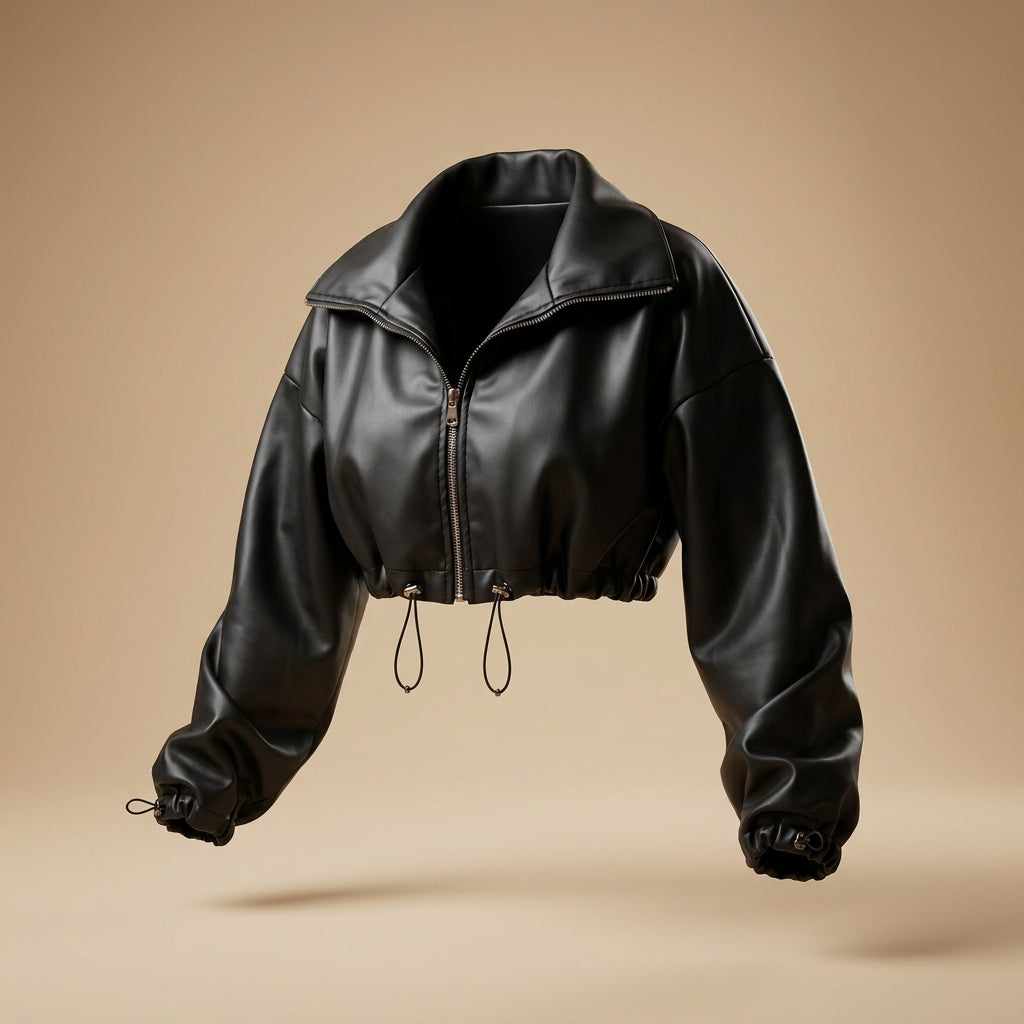 Pringe Edge Cropped Moto Jacket