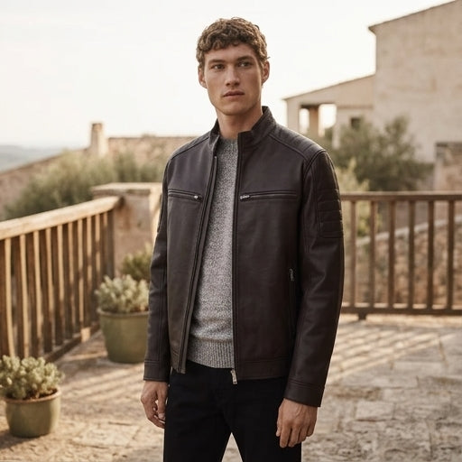 Heritage Zip Leather Jacket