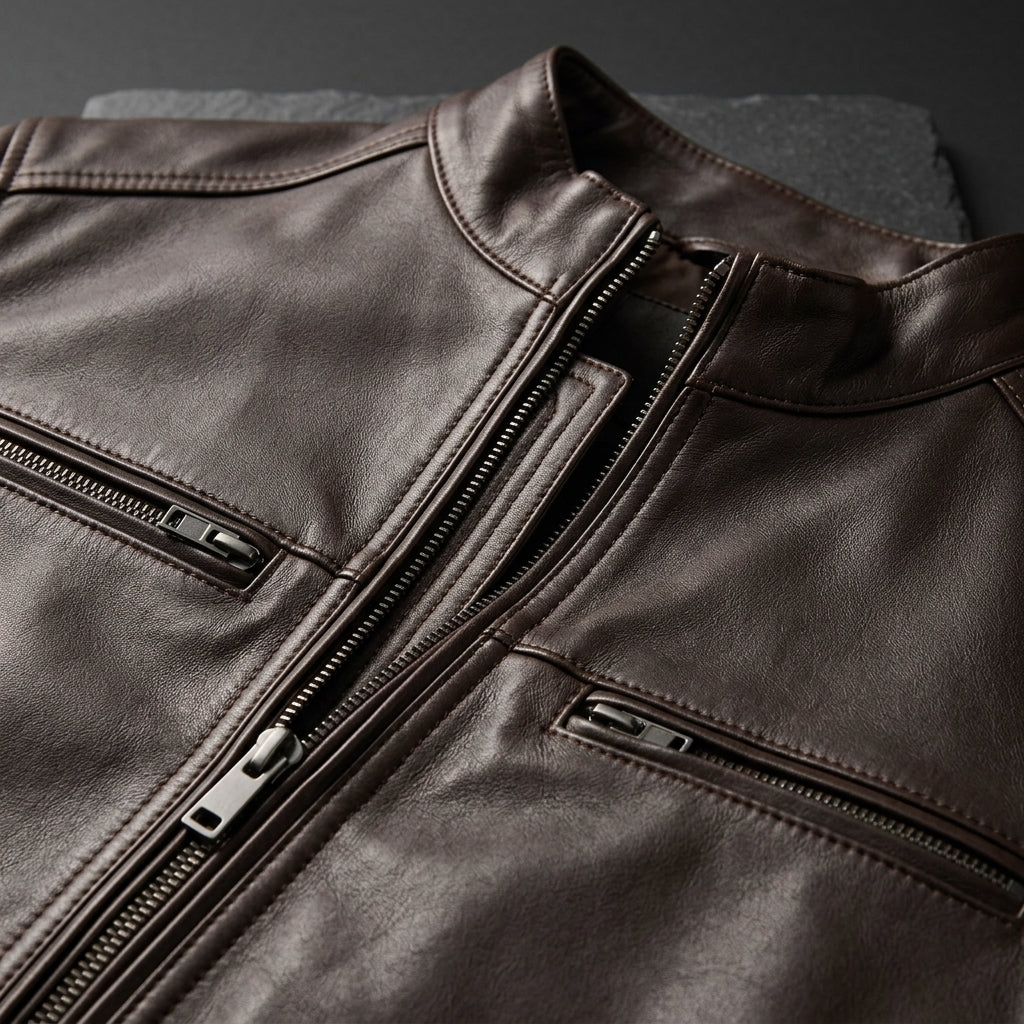 Heritage Zip Leather Jacket