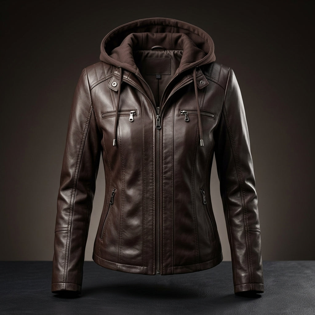 Urban Hooded Leather Jacket