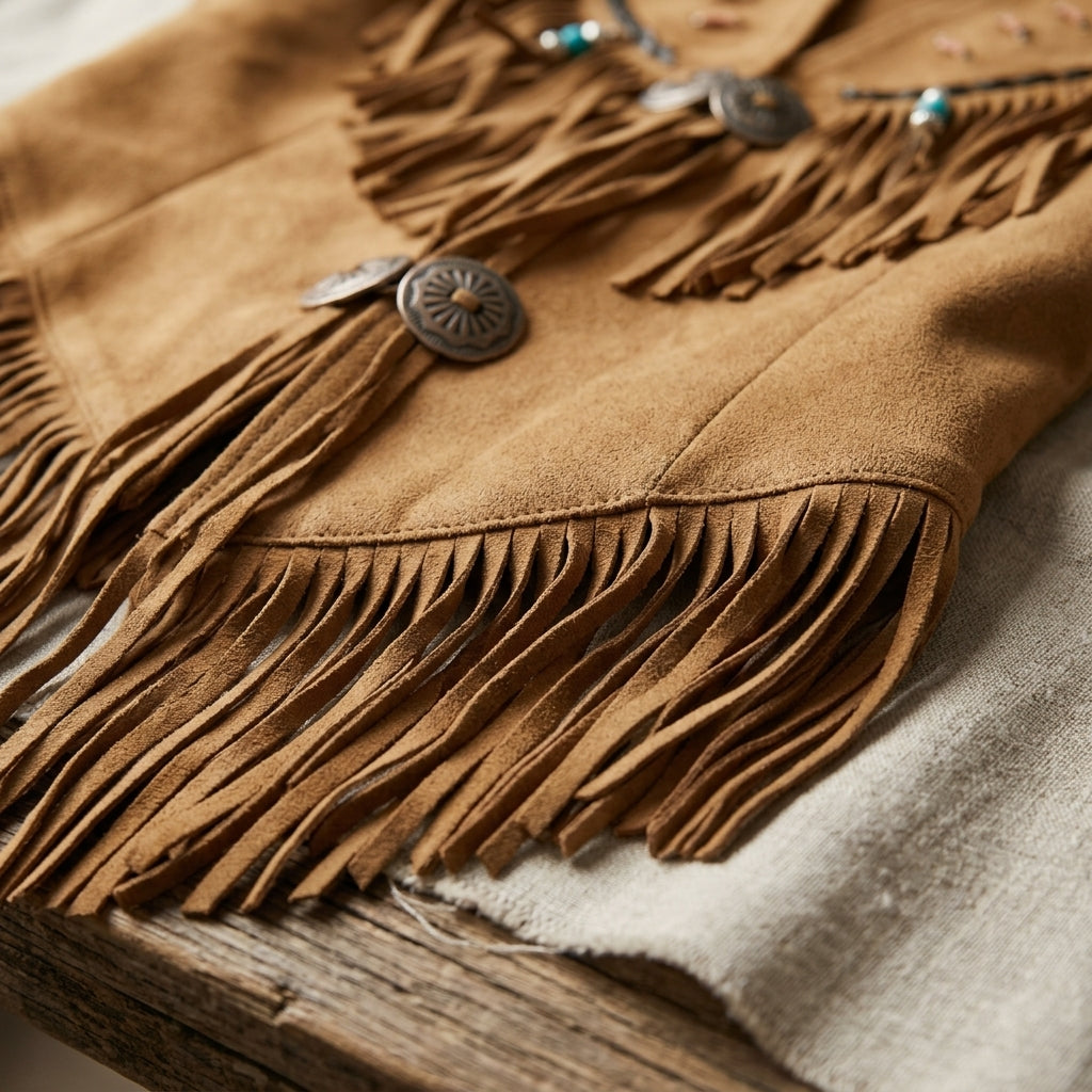 Boho Fringe Suede Vest