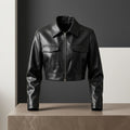 EdgeFit Faux Leather Crop Jacket