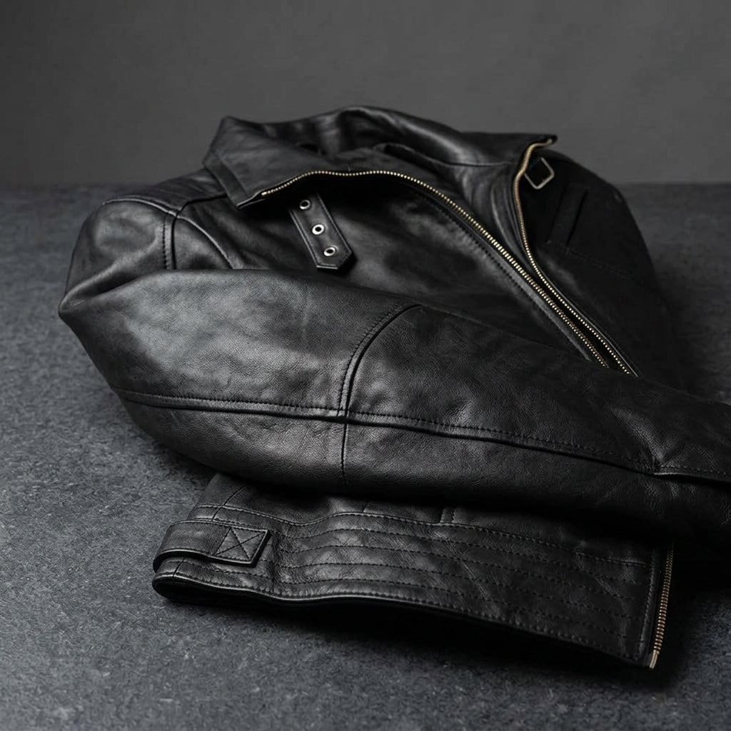Urban Black Leather Biker Jacket