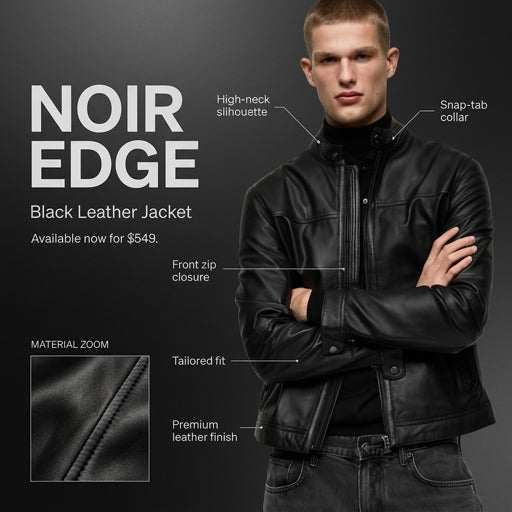 Noir Edge Leather Jacket
