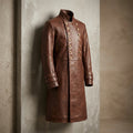 Royal Crest Leather Overcoat