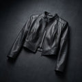 Noir Luxe Cropped Moto Jacket