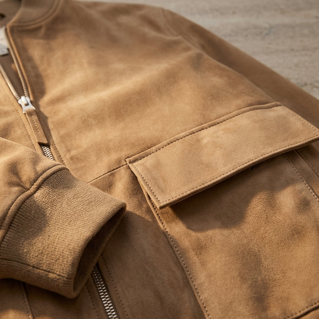 Heritage Suede Bomber Jacket