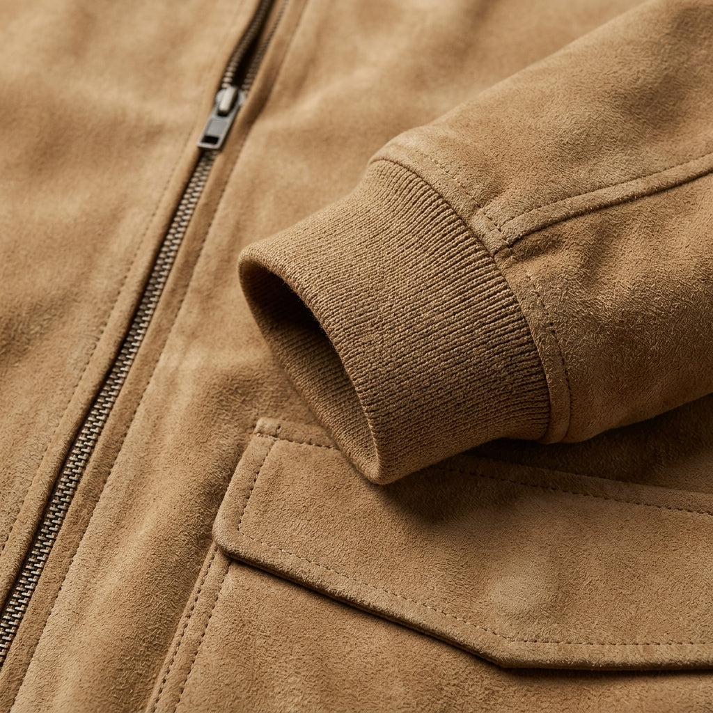 Heritage Suede Bomber Jacket