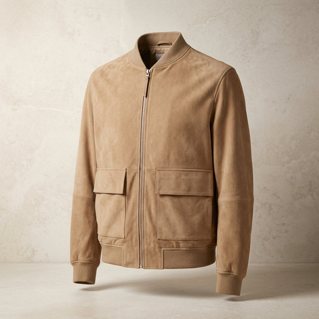 Heritage Suede Bomber Jacket