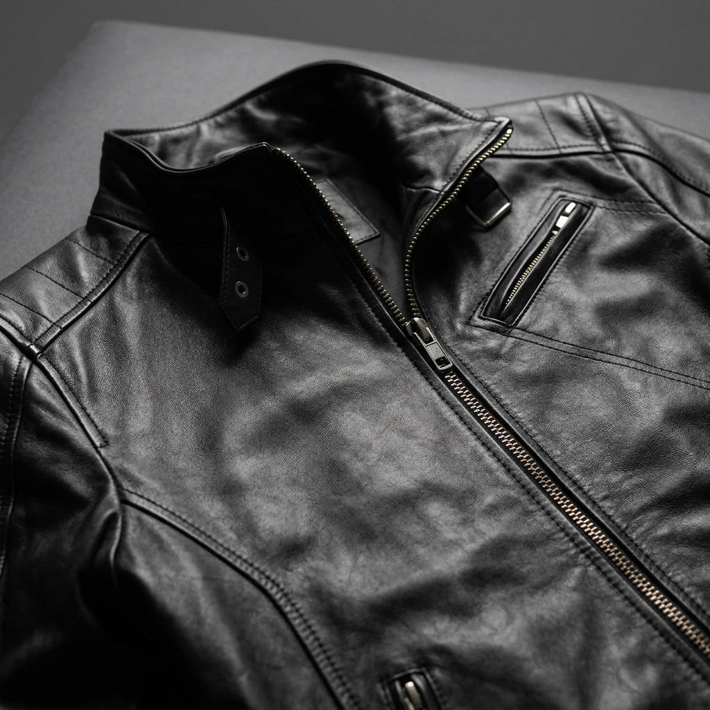 Urban Black Leather Biker Jacket