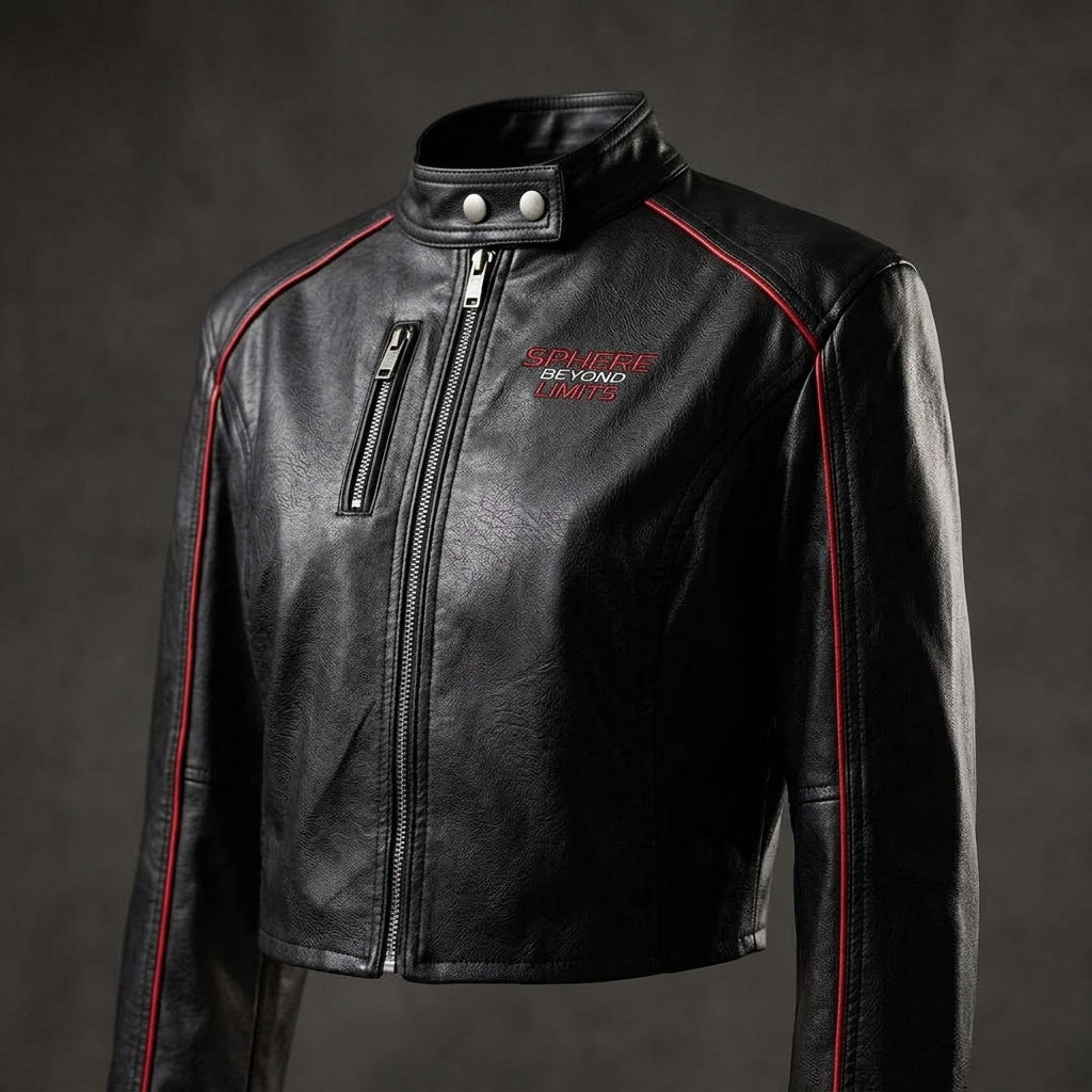 RacerEdge Cropped Leather Jacket