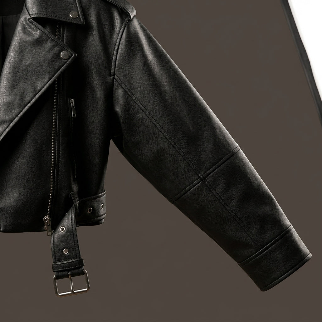 Urban Edge Cropped Moto Jacket