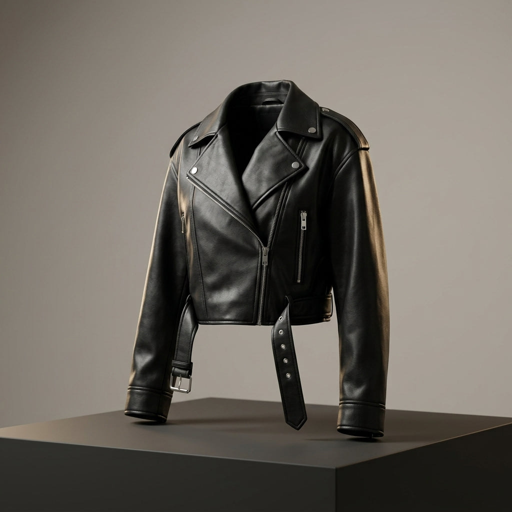 Urban Edge Cropped Moto Jacket
