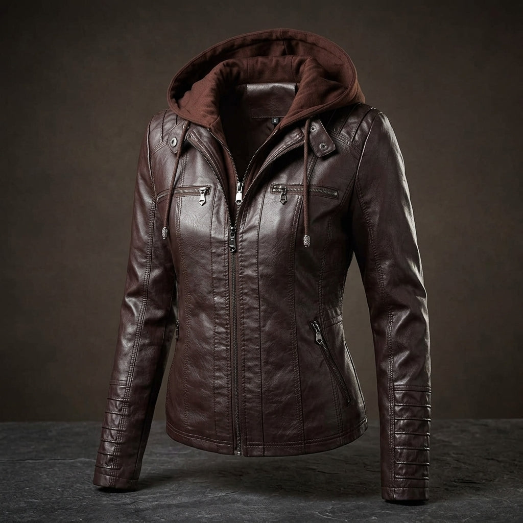 Urban Hooded Leather Jacket