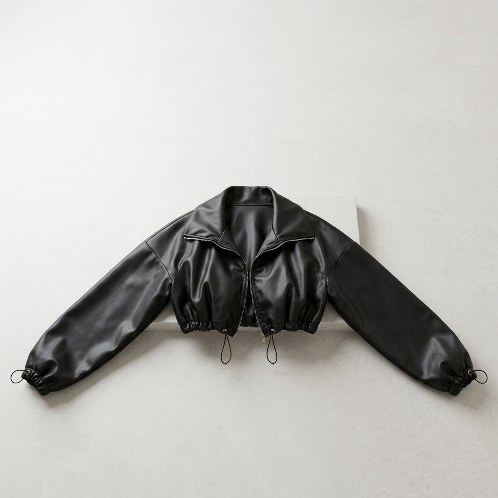 Pringe Edge Cropped Moto Jacket