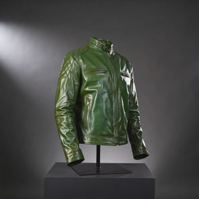 Emerald Moto Leather Jacket